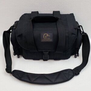Mens DUCKS UNLIMITED Black Weekender Shoulder Duffle Travel Bag Hunting Fishing